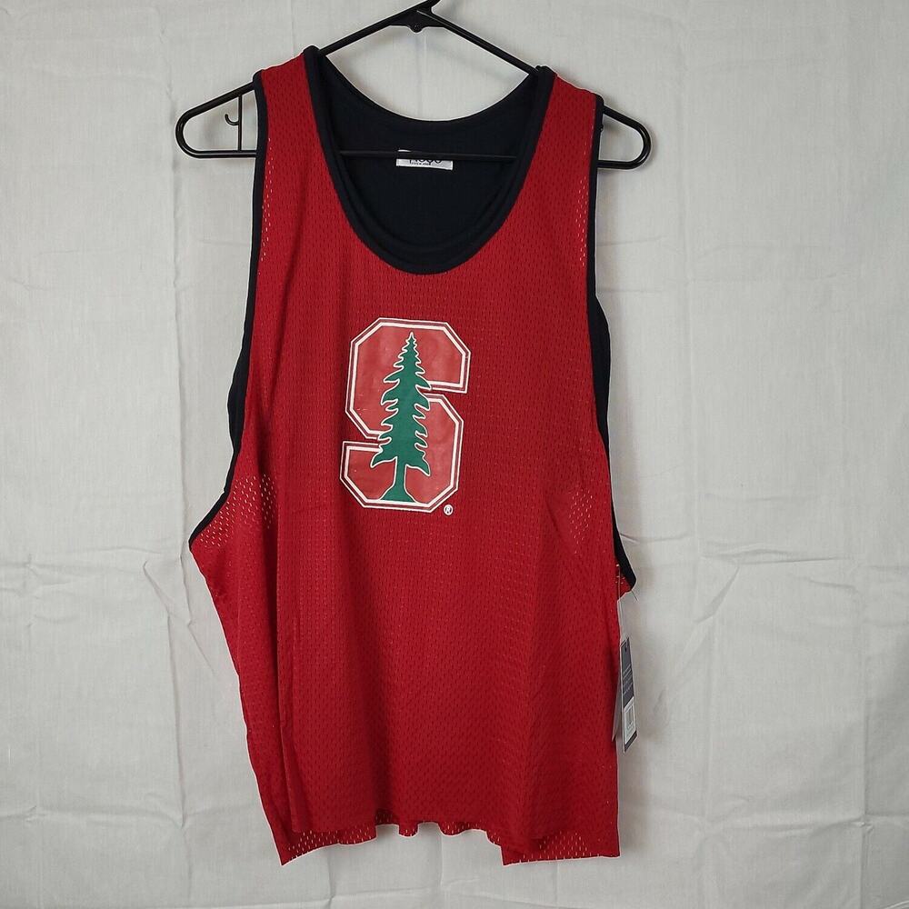 Nuyu Womens Red Black Sleeveless Scoop‎ Neck Tank Top With Sports Bra Size XL